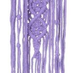 MECCANIXITY Macrame Dream Catchers, Purple Handmade Moon Design Woven Cotton Dream Catcher Wall Hanging for Home Bedroom Decoration Ornament Craft Gift
