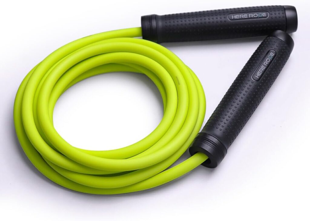 1LB Weighted Jump Rope for Men Women, Hererope Heavy Jump Rope with Metal Handle & Smooth Spin Bearings, Non-Slip Grip, Jump Rope for fitness, Intense Workouts, Muay Thai, MMA & HIIT Workouts