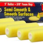 FoamPro 9 Paint Roller Cover for Semi-Smooth Surfaces | High Capacity Foam Roller Cover | House Painting Supplies for Walls | 9” x 3/8″ | 6-Pack