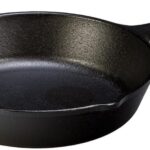 Lodge 8 Inch Cast Iron Pre-Seasoned Skillet – Signature Teardrop Handle – Use in the Oven, on the Stove, on the Grill, or Over a Campfire, Black