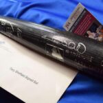 Gary Sheffield JSA And Dodgers Louisville Slugger Bat Signed Game Issued – Autographed MLB Bats