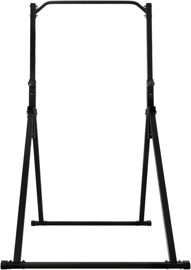 Foldable Pull Up Bar, Power Tower Workout Dip Station Height Adjustable Pull Up Bar for Home, Multifunction Fitness Tower Station Gym Training Equipment
