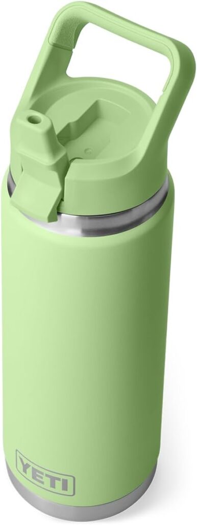 YETI Rambler 26 oz Bottle, Vacuum Insulated, Stainless Steel with Color Matching Straw Cap