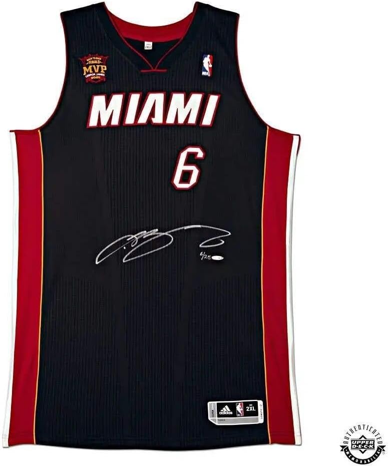 Topps LeBron James Autographed / Signed 2013 Miami Heat NBA Finals MVP Patch Jersey – Upper Deck