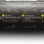 Fitness Foam Roller with Printed Exercises – 17”x 6” Lightweight EPE/PE Exercise Roller Foam – Includes 12 Guided Stability, Mobility & Recovery Moves – Dual Color Instructional Design