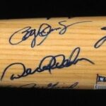 Beautiful 1999 NY Yankees World Series Champs Team Signed Bat Derek Jeter PSA – Autographed MLB Bats
