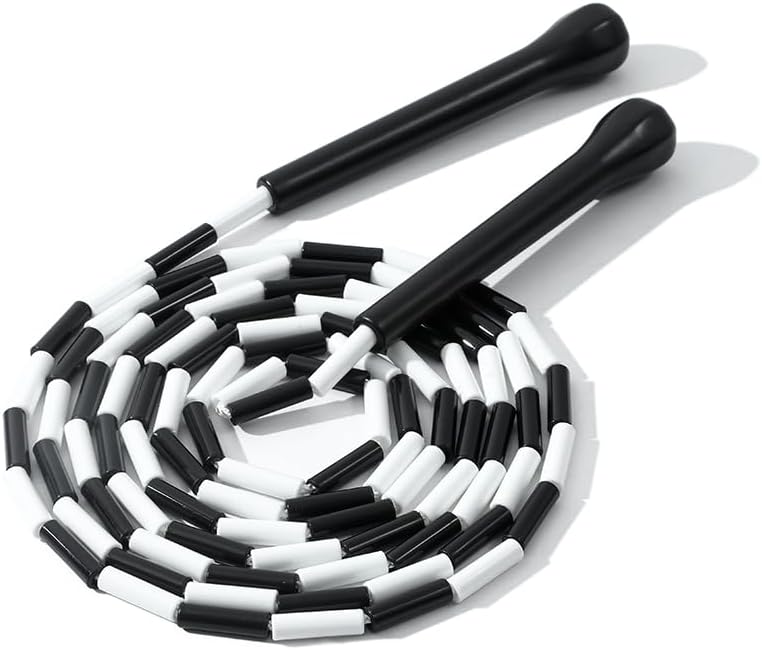 Experience Smooth and Adjustable Jumping with the IDOU Beaded Jump Rope – Unbreakable Handles, Tangle-Free Rotation, and Customizable Length. The Ultimate Fitness Companion!