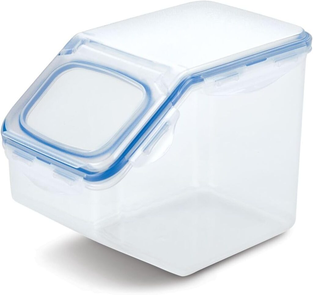 LOCK & LOCK Easy Essentials Food Lids (Flip-Top) / Pantry Storage, BPA Free, Top-21 Cup-for Beans, Clear
