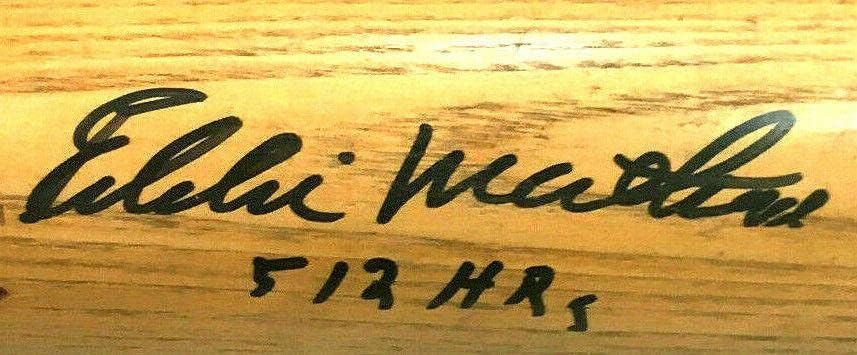 Topps Eddie Mathews Signed Game Model Ls Vintage Baseball Bat 512 Hr Autograph Jsa Coa – Mlb Autographed Game Used Bats
