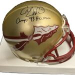 Charlie Ward Signed (93 Heisman & Champ) Florida State Seminoles Mini Helmet JSA – Autographed College Mini Helmets