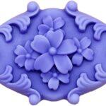GRAINRAIN Flower Soap Mold for Artcraft Hand Made Cold Process Melted & Pour Soap Oval Silicone Candle Making Mould (14028)
