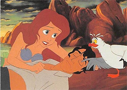 Ariel and Prince Eric trading card Little Mermaid Disney 1991 Pro Set #26 Scuttle