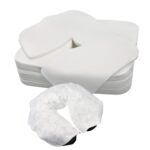 300 Count Disposable Face Cradle Covers Non-Sticking Ultra Soft Medical-Grade SPA Massage Face Covers Disposable Massage Headrest Covers for Massage Tables & Massage Chairs 14.2″x 10.6″