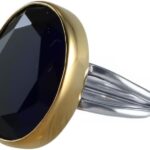 Rose Gold Sterling Silver 925 Oval Stone Adjustable Statement Ring with Crystals for Women