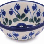 Authentic Polish Pottery Bowl 4-inch in Bleeding Heart Peacock Design Handmade in Bolesławiec Poland by Ceramika Artystyczna + Certificate of Authenticity