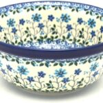 Polish Pottery Bowl – Salad – Georgia Blue