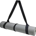 Adjustable Yoga Mat Strap Carrier, Thick Wide Yoga Mat Holder with Hook-and-loop fastener for yoga enthusiast, Travel Gym, Black Non-Slip Yoga Straps for Carrying Mats