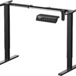 ErGear Electric Stand up Desk Frame,4 Memory Height Settings Height Adjustable Table Legs, Sit Stand Desk Frame Up to 47.2″, Ergonomic Standing Desk Base Workstation, Black Frame Only