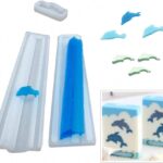 Dolphin Shaped Long Tube Silicone Mold Dolphin Column Chocolate Candy Mold Handmade Candle Mold Embed Soap Making Supplies