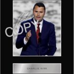 Digitally Signed Charlie Kirk Mounted Photo Display 10×8 Inches Printed Autograph Picture Print