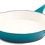 Crock Pot Artisan 10 Inch Enameled Cast Iron Round Skillet, Teal Ombre