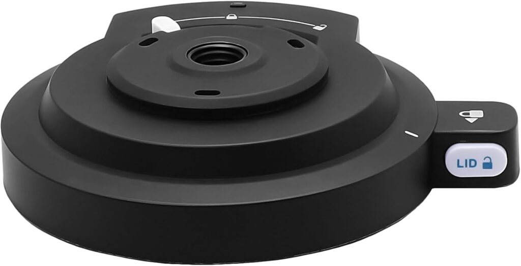 Replacement Outer Bowl Lid Cover Compatible with Ninja Swirl by Creami NC700 NC701 NC701C Ice Cream Makers, Paddle Lid Latch Part Replacement for Ninja Swirl Soft Serve, BPA Free, ABS, Black