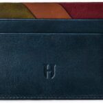 Men’s Wallet, Slim Minimalist Card Holder, 6 Card Slots, Main Pocket, Full-Grain Handcrafted Front Pocket Leather, Gift Box – Pouch, Christmas & Birthday, Navy Blue (Plus Colors)