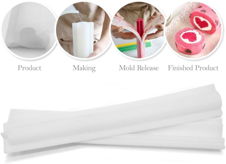 VolksRose Silicone Soap Mold, Tube Shape for Handmade Mousse Dessert Craft Art Candle Aromatherapy Gypsum, Loaf Toast Pastry Cake Sandwich Chocolate Sugarcraft DIY Tool, Embed Soap Making Supplies