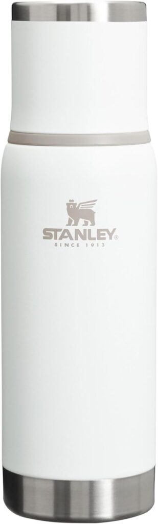 Stanley Adventure-To-Go Vacuum Bottle 17 oz | Wide Mouth with Leakproof Cup Lid | Keep Drinks Hot or Cold | Packable for Travel | Insulated Stainless Steel TherThermal Bottle os | BPA-Free | Frost