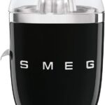 SMEG 50’s Retro Style Citrus Juicer with Drip Free Spout, Automatic Activation, and Efficient Straining, Black