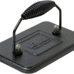 Lodge Pre-Seasoned Cast Iron Grill Press with Cool-Grip Spiral Handle, 4.5 inch X 6.75 inch, Black