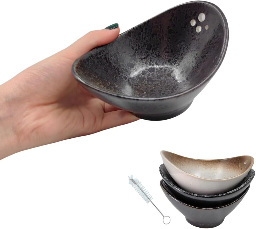 2025 Chinese-Inspired Handmade Ceramic Herb Stripper Bowl , Multi-Sized Round Holes for Basil, Parsley & Cilantro ,Textured Glaze & Non-Slip Base,kitchenware for root removal