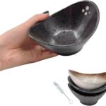 2025 Chinese-Inspired Handmade Ceramic Herb Stripper Bowl ， Multi-Sized Round Holes for Basil, Parsley & Cilantro ，Textured Glaze & Non-Slip Base，kitchenware for root removal