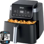 Ninja AF181 Air Fryer Pro XL 6in1 6.5Q Max Crisp Technology Nonstick Basket (Renewed) Bundle with 2 YR CPS Enhanced Protection Pack