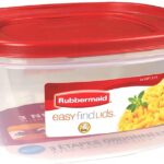 Rubbermaid 2049369 14-Cup Square Container with Red Racer Lid