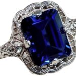 Yuren Elegant Huge Natural 3.5Ct Tanzanite 925 Silver Sapphire Ring Women Wedding Engagement Size 6-10