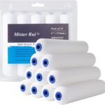 Mister Rui Foam Paint Roller Cover, 6 Inch Sponge Paint Roller Sleeve, Pack of 10, Foam of Premium Quality Can Be Used with Water and Oil Based Paints
