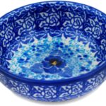 Authentic Polish Pottery Bowl 3-inch Signature UNIKAT in Deep Winter Design Handmade in Bolesławiec Poland by Ceramika Artystyczna + Certificate of Authenticity