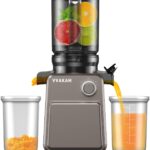 Juicer Machines, Cold Press Juicer with 4.4” Large Feed Chute Fit Whole Vegetables & Fruits, Masticating Juicer Machines, Easy to Clean, High Juice Yield – 250W