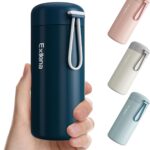 Small Water Bottle 10oz, Small Insulated Water Bottle for Hot&Cold Drinks, Water Bottle Purse with Carry Handle – 100% Leakproof Perfect for School, Travel…(Dark Blue)