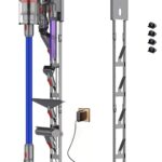 Heavy-Duty Carbon Steel Vacuum Stand for Dyson – Wall-Mounted Space-Saving Design, No Drilling Required, Universal Mount for All Dyson Cordless Vacuums and Accessories