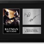 HWC Trading Michael Keaton & Michelle Pfeiffer Batman Returns Framed Gifts Printed Signed Autograph Picture for Movie Memorabilia Fans – US Letter Size