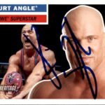 Kurt Angle Signed 2005 Topps WWE Heritage Card #23 – Autographed Wrestling Cards