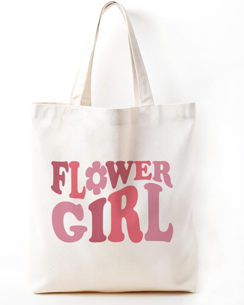 Flower Girl Proposal, Flower Girl Gifts Bag From Bride, Canvas Tote Bag Aesthetic for Women, Bridesmaid Gift