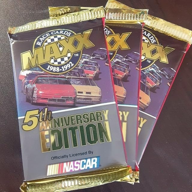 1988-1992 MAXX Race Cards – Winston Cup Racing Cards – NASCAR – MAXX – 1 Pack – 12 Cards Per Pack, Great for The NASCAR Racing Fan – 5th Anniversary Edition!