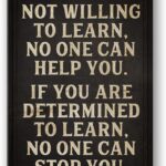 Vintage Motivational Wall Art Office Metal Decor Office Tin Signs Funny Inspirational Decor If You Are Not Willing To Learn Inspirational Posters For Women 8×12 Inch