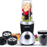 Personal Blender for Shakes and Smoothies,Professional Kitchenblender with Blending & Grinding Blades, Portable Coffee Grinder with 24/10 OZ Travel Bottles, Adjustable Speeds Juice Blender