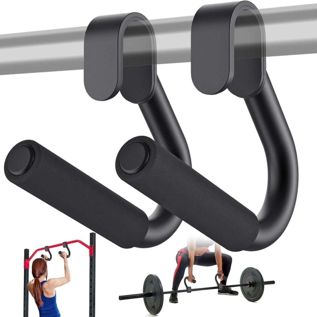 Kipika Pull Up Handles – Non-Slip Grip Handle Attachment for Pull-Up Bars, Barbells and Resistance Bands – Heavy Duty Stretch Attachment Grips Handles for Home Gym Workouts, 1 Pair