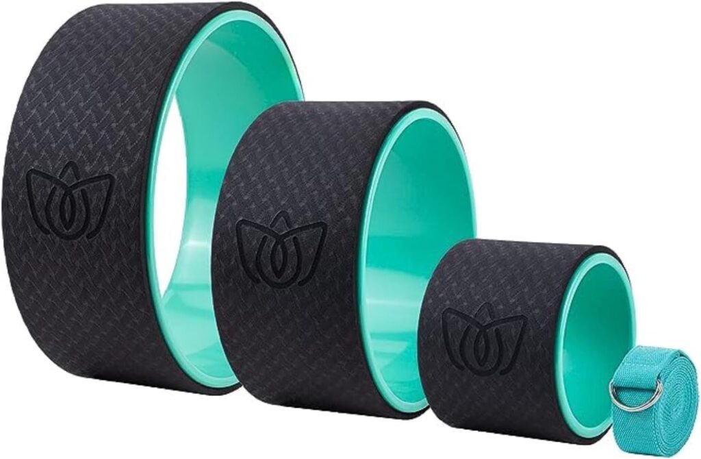 Florensi Yoga Wheel (3-Pack) – Back Stretcher and Back Roller for Back Pain, Yoga Roller for Muscle Relaxation, Pain Relief, Cracking and Popping