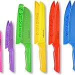 Knife Set, 12-PC Colorful Kitchen Knife Set, 6 Sharp Kitchen Knives with Built-in Sharpener Covers for Cooking, Cutting&Chopping (Multicolor)